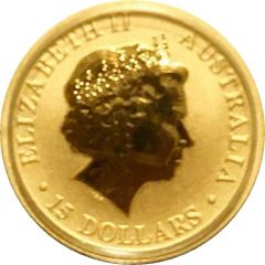 15 Dollars - Elizabeth II 4th Portrait - Kangaroo - Gold Bullion Coin