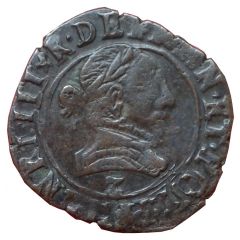 Double Tournois - Henri III Dauphiné mint, Type A, Z on obverse