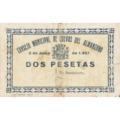 2 Pesetas Cuevas del Almanzora