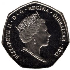 50 Pence - Elizabeth II Summer Olympic Games - Rowing, colourised version