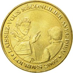 Monnaie de Paris Tourist Token - Lourdes 2007 Laissez-vous réconcilier avec Dieu
