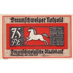 75 Pfennig Braunschweigische Staatsbank