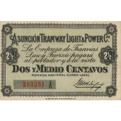 2 1/2 Centavos Asunción Tramway Light & Power Co.