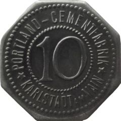 10 Pfennig - Karlstadt am Main Portland Cementfabrik