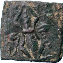 Square unit - Hunnic tribes Kidarites Sassanian style, 2nd version, Gandhara mint