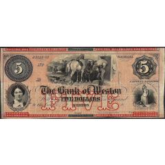 5 Dollars Bank of Weston - Virginia