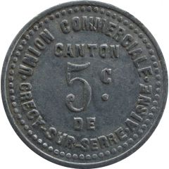 5 Centimes - Union Commerciale - Crecy-sur-Serre [02]
