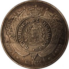 1 Peso Counterstamped coinage