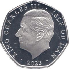 50 Pence - Charles III Anthem - God Save Our Gracious King, Silver Proof Colourised