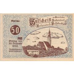 50 Heller Bubendorf, Meilersdorf, Wolfsbach