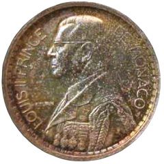 20 Francs - Louis II Silver Piedfort Essai
