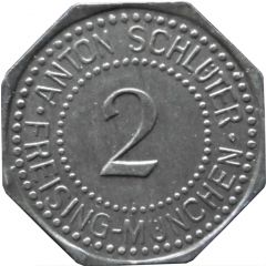 2 Pfennig - Freising-München Anton Schlüter