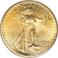 20 Dollars Saint-Gaudens - Double Eagle, No motto