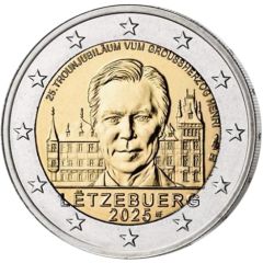 2 Euro - Henri I 25 years of Grand Duke Henri on the throne