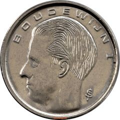 1 Franc - Baudouin I Dutch text