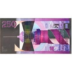 Silver Miniature Banknote 250 Guilders Lighthouse