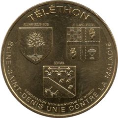 Monnaie de Paris Tourist Token - Téléthon Blasons Aulnay-sous-Bois Sevran Le Blanc-Mesnil