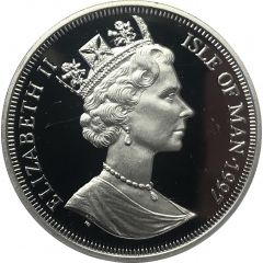 1 Crown - Elizabeth II Long-Haired Smoke Cat, Silver