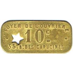 10 centimes - Foyer de l`ouvrière - Paris {75]