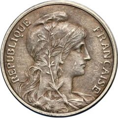 5 centimes Daniel-Dupuis Essai en argent sur flan mat
