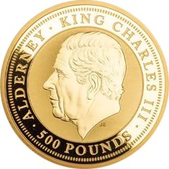 500 Pounds - Charles III Bald Eagle, Gold 5oz.