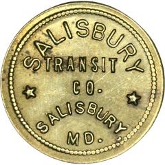 1 Adult Fare - Salisbury Transit Co. Salisbury, Maryland