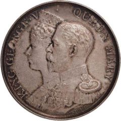 Medal - George V Coronation, Vaughtons, silver, 38mm
