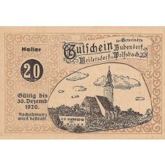 20 Heller Bubendorf, Meilersdorf, Wolfsbach