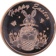 1 oz Copper Happy Easter