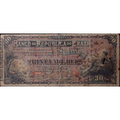 30 Mil Réis Banco da República do Brasil, 1st. Print
