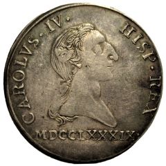 4 Reales - Charles IV proclamation medal , Barcelona