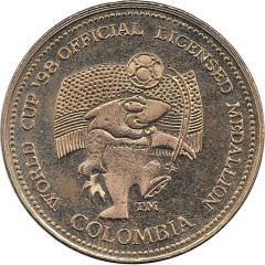 Official Licensed Medallion - France 98 World Cup Colombia