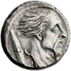 Denarius Hostilia: Lucius Hostilius Saserna, L•HOSTILIVS SASERN