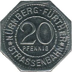20 Pfennig - Rathaus in Fürth Nürnberg-Fürth