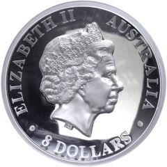 8 Dollars - Elizabeth II 4th Portrait - Australian Wedge-Tailed Eagle
