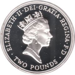 2 Pounds - Elizabeth II Bank of England, Silver Proof