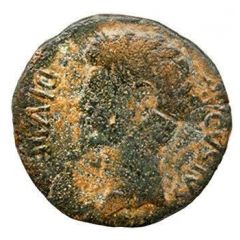 As - Augustus CAESARAVGVSTA C ALSANO T CERVIO II VIR