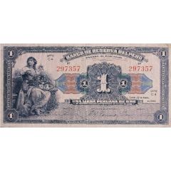 10 Soles de Oro Overprinted on P#49