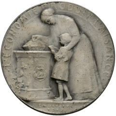 Centenary of the Savings Bank of Neuchâtel silver plated bronze