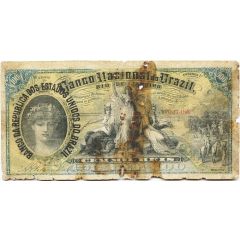 100 Mil Réis Banco da República dos Estados Unidos do Brazil, overprinted on P# S628
