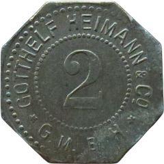 2 Pfennigs - Halle Gotthelf Heimann & Co G.M.B.H.