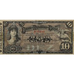 10 Mil Réis Banco da República do Brasil, 1st. Print