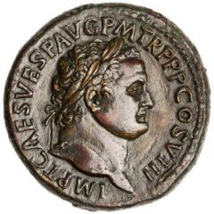 Sestertius - Titus and Vespasian PROVIDENT AVGVST S C