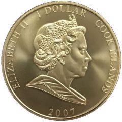 1 Dollar - Elizabeth II Queen Elizabeth waving, hat with flower, Phillip in uniform