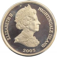 1 Crown - Elizabeth II The Queen Mother, light blue outfit