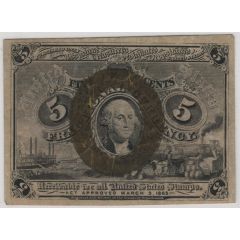 5 Cents `Fractional Currency` - 2nd issue