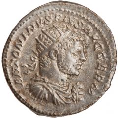 Antoninianus - Caracalla P M TR P XVIII COS IIII P P, Jupiter and Victory