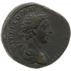 Sestertius - Commodus IMP III COS II P P S C, Minerva