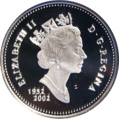 50 Cents - Elizabeth II Golden Jubilee, Silver Proof Issue