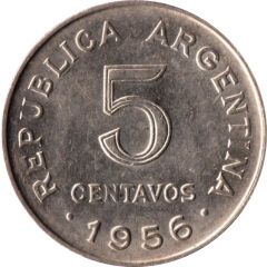 5 Centavos smaller head, smooth edge